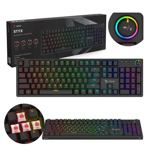 SAVIO STYX Mechanical Keyboard Outemu Red Hot Swap RGB - KeyboardsGAM-KLA<<<PC GamingGAM<<<ActionPL