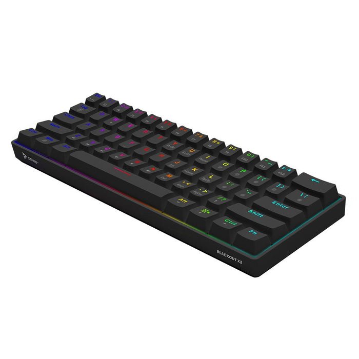 SAVIO BLACKOUT X2 Mechanical Keyboard OUTEMU Peach Silent, Hot Swap