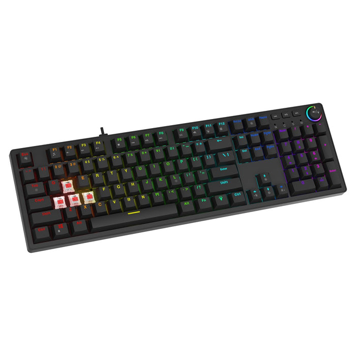 SAVIO STYX Mekanisk tastatur Outemu Peach Silent, Hot Swap, RGB