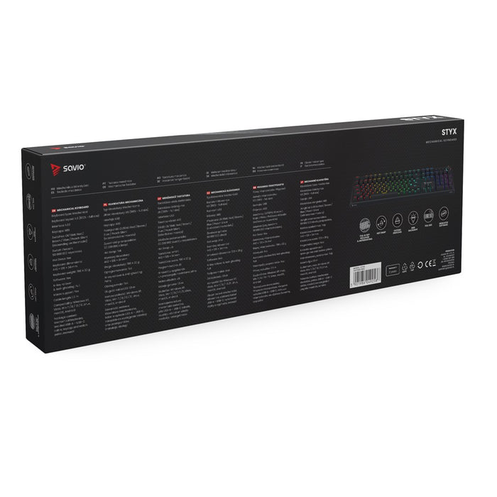 SAVIO STYX Mechanical Keyboard Outemu Brown, Hot Swap, RGB
