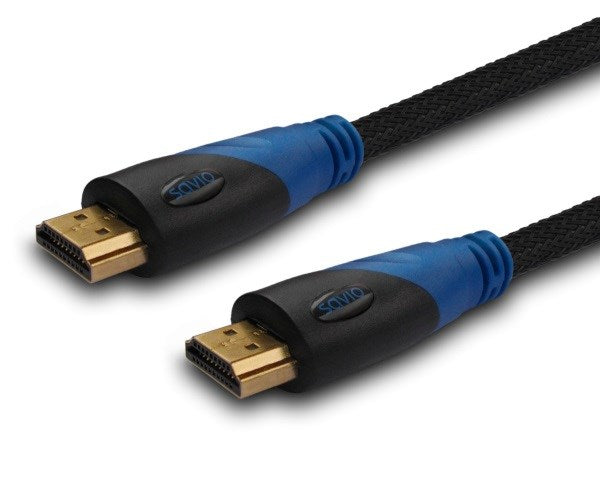 Savio CL-49 HDMI cable 5 m HDMI Type A (Standard) Black,Blue