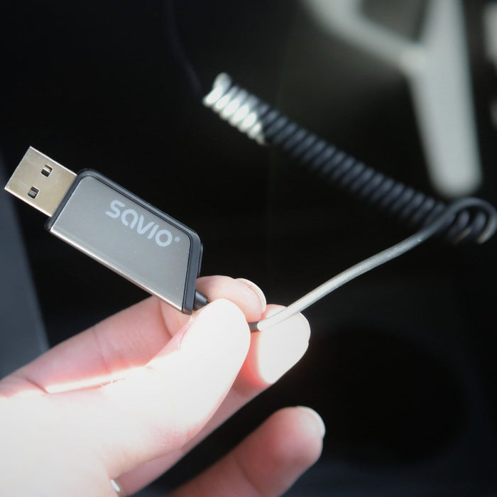 Savio TR-16 Transmitter AUX adapter with hands-free function, Bluetooth 5.3, Google Assistant/Siri