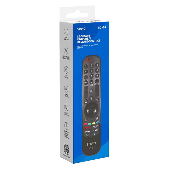 SAVIO RC-24 Universal/Replacement Remote for LG TV – SMART TV