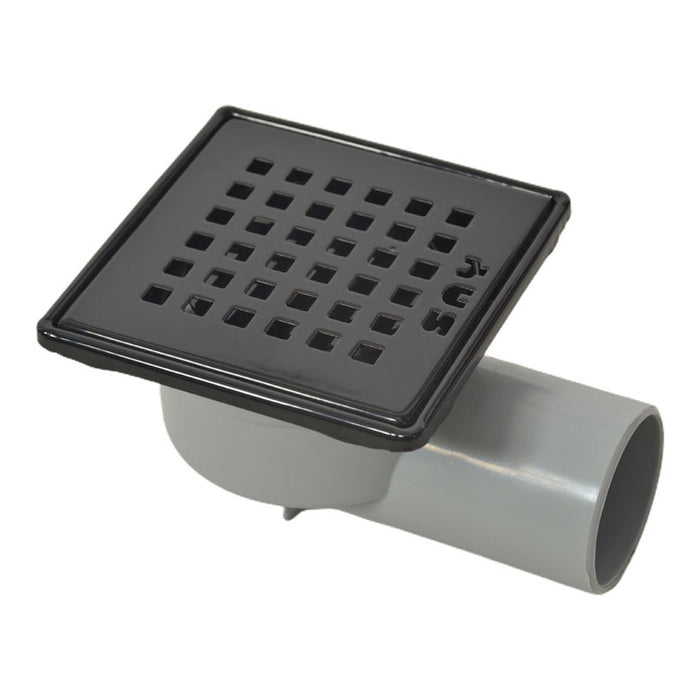 FLOOR SIPHON HORN 100X100 BLACK SAY GOZDE