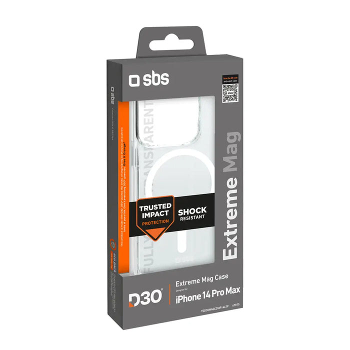 SBS D3O MagSafe Case for iPhone 14 Pro Max - Clear - Cell phone cases and covers<<<HurtelXML
