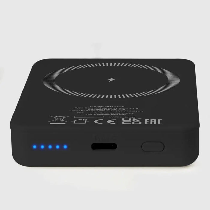 SBS TEBB5000MAG1CK Wireless Power Bank 5000 mAh USB-C MagSafe Compatible - Black - Powerbanks<<<HurtelXML