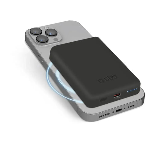 SBS TEBB5000MAG1CK Wireless Power Bank 5000 mAh USB-C MagSafe Compatible - Black - Powerbanks<<<HurtelXML