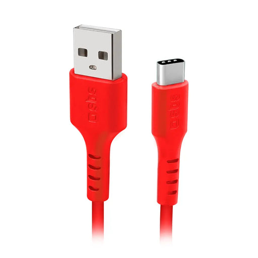 SBS TECABLEMICROC15R USB-A - USB-C Cable 1.5m - Red - Cell phone cables<<<HurtelXML