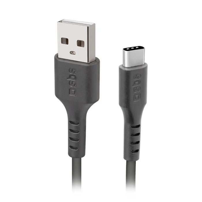 SBS TECABLETC220K USB-A - USB-C Cable 2 m - Black - Cell phone cables<<<HurtelXML