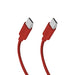 SBS TECABLETISSUETCCR USB-C - USB-C 1.5m 60W Braided Cable - Red - Cell phone cables<<<HurtelXML&&&Аксесоари за мобилни