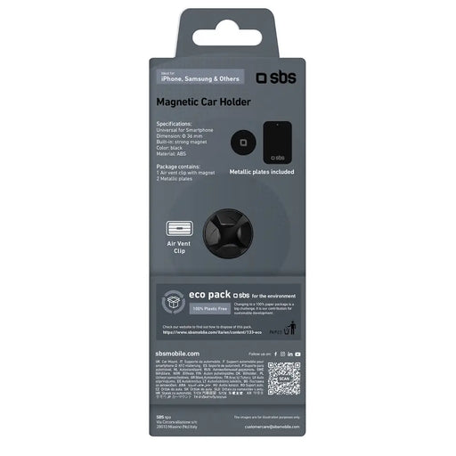 SBS TESUNSUPMAGK smartphone holder magnetic for air vent - black - Cell phone holders<<<HurtelXML
