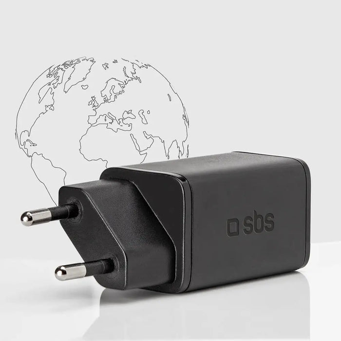 SBS TETRGAN1C45W 45W GaN USB-C Wall Charger with Power Delivery - Black - Cell phone USB charger<<<HurtelXML