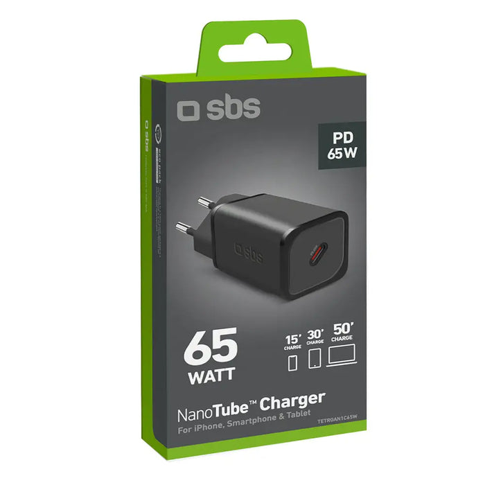 SBS TETRGAN1C65W 65W GaN Power Delivery Charger - Black - Cell phone USB charger<<<HurtelXML