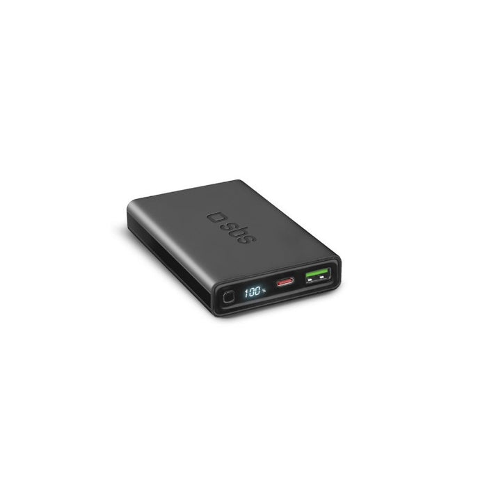 POWER BANK 10000mAh,1xUSB C,1xUSB A,PD 20W,LCD SBS