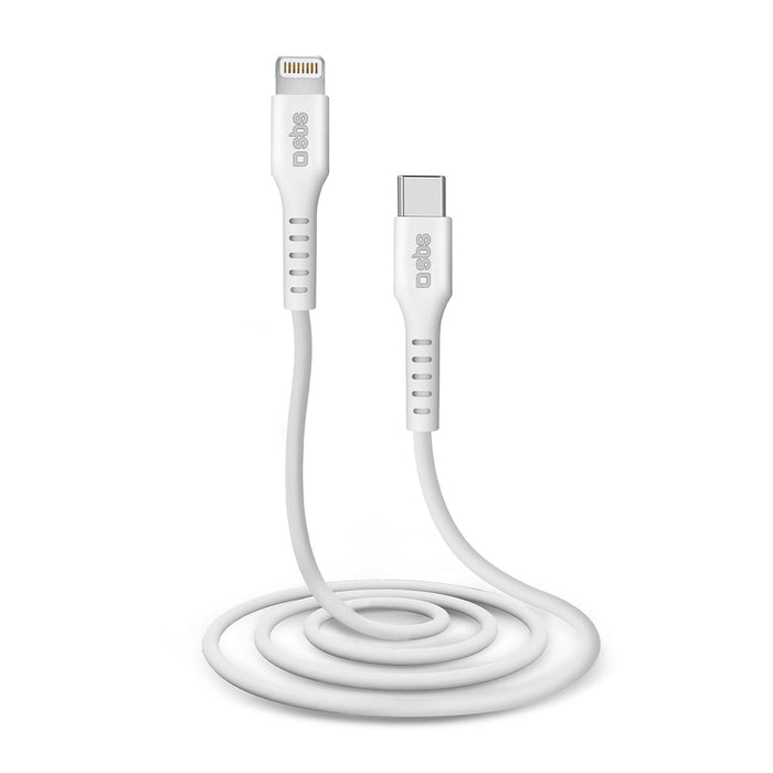 SBS TECABLELIGTC1W USB-C - Lightning Cable MFi Certified, 1m - White