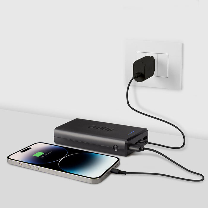 Powerbank Puro Fast 20000 mAh 2x USB-A + 1x USB-C - black