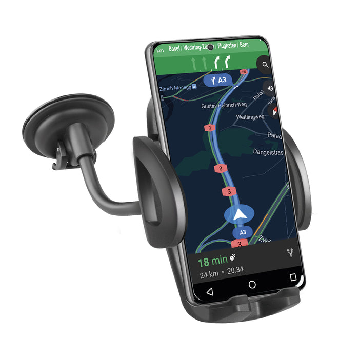 SBS TE0UCH20W Smartphone Holder for 6.8" on Glass - Black
