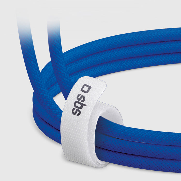 SBS TECABLETISSUETCCB USB-C - USB-C 1.5m 60W braided cable - blue