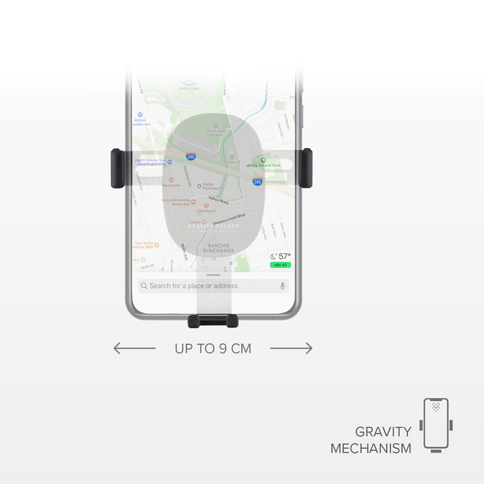 SBS TESUPPCLIPGRAVK smartphone holder for air vent, gravity - black