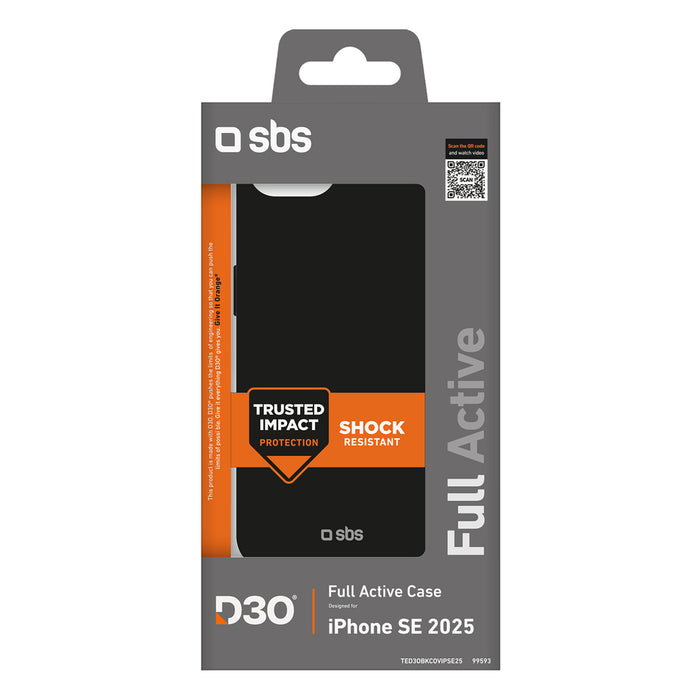 SBS Full Active D3O Case for iPhone 16e/17e - Black