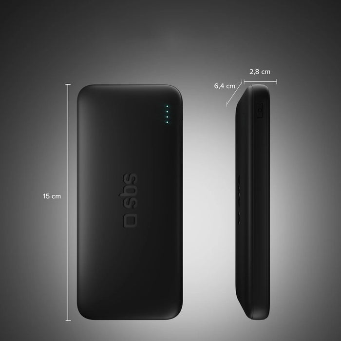 SBS Infinity Power Bank 20000mAh 10W LiFePo₄ USB-A USB-C - Black