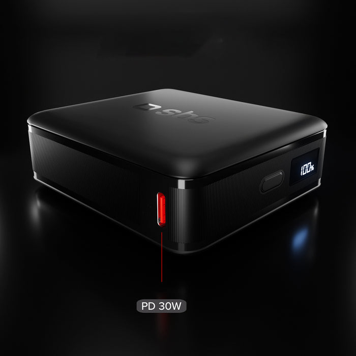 SBS HD 30W 10000mAh USB-C Powerbank with LCD Display - Black