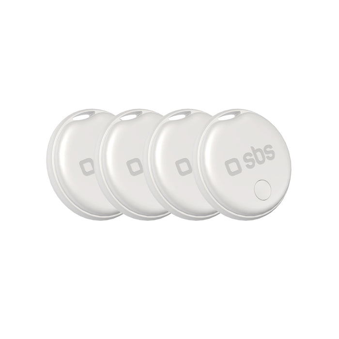 SBS Track My Circle locator compatible with Apple Find My set of 4 - white