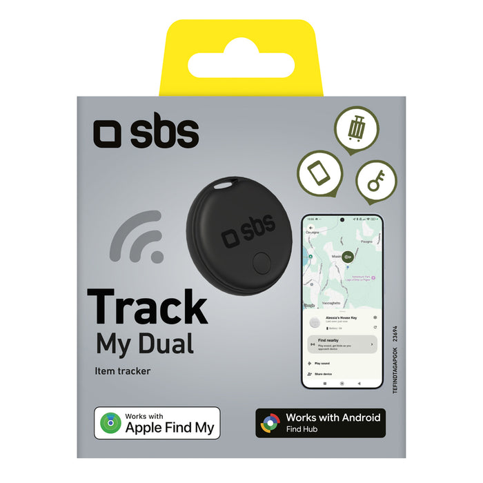 SBS universal locator Track My Dual - black