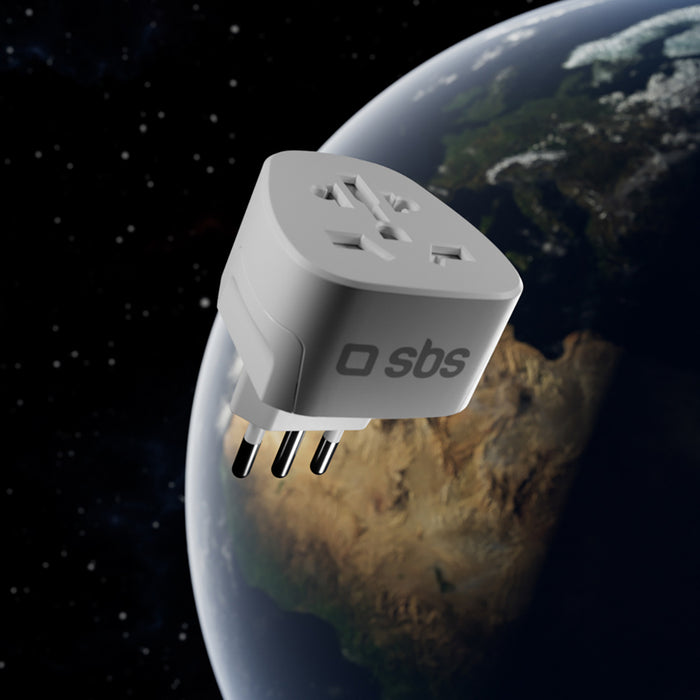 SBS IT Travel Adapter - Universal - White