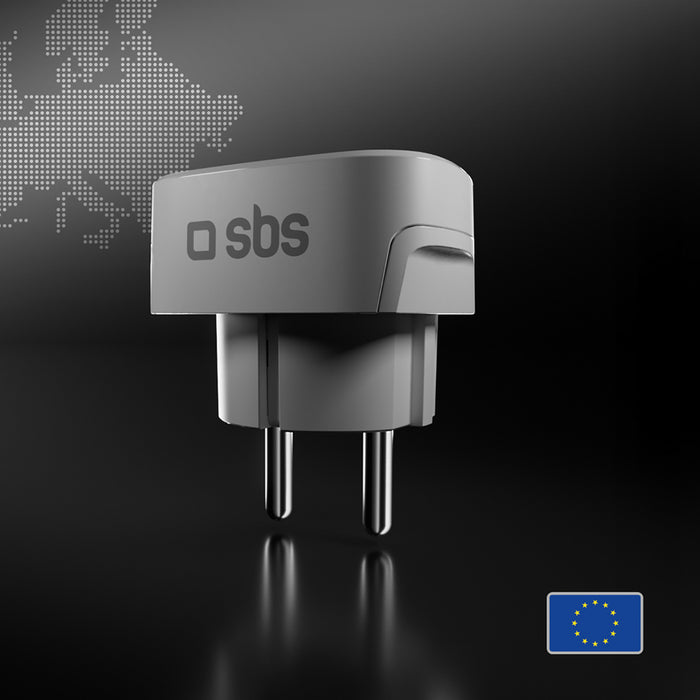 SBS Shucko/EU Travel Adapter - Universal - White