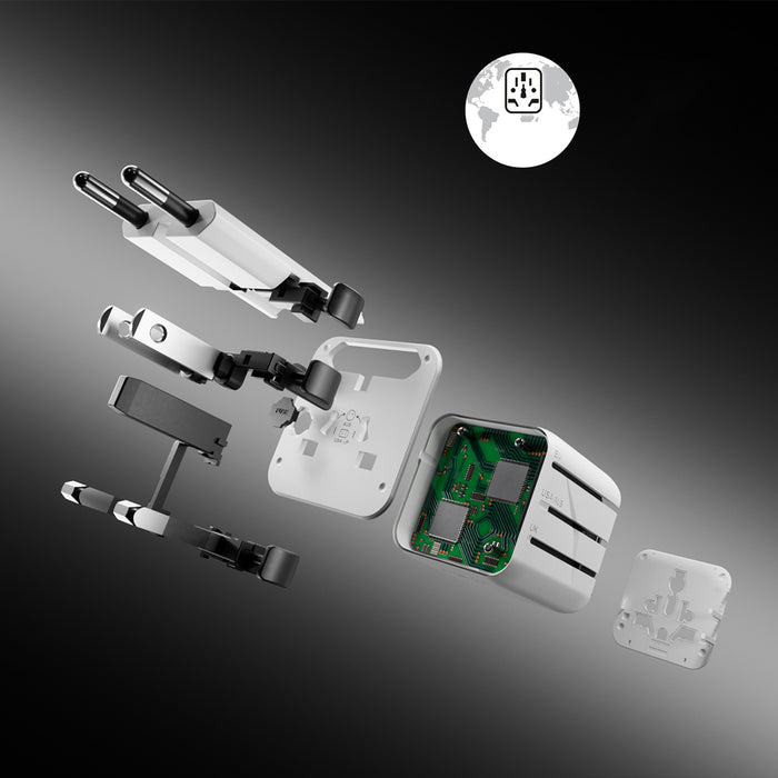SBS TEADAPTUNI universal travel adapter - white
