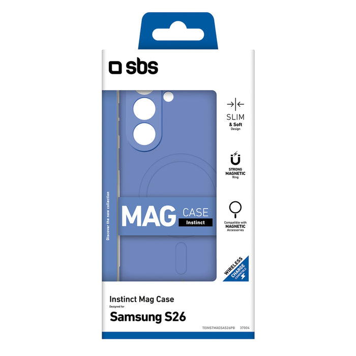 SBS Instinct Mag Case for Samsung Galaxy S26 Compatible with MagSafe - Blue