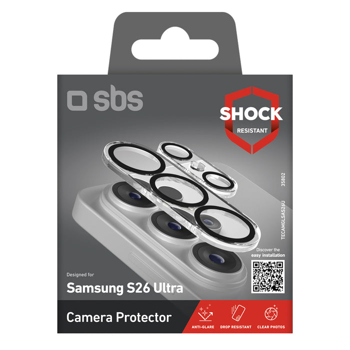 SBS rear camera protective glass for Samsung Galaxy S26 Ultra - with black frame