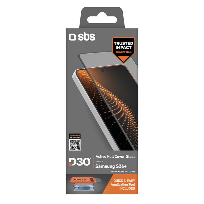 SBS D3O Tempered Glass for Samsung Galaxy S26 Plus with Applicator