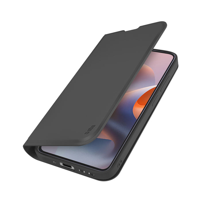SBS Wallet Smooth Case for Motorola Moto G86 with Flip Cover - Black