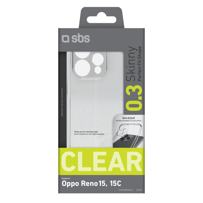 SBS Skinny Cover for Oppo Reno 15 - Transparent