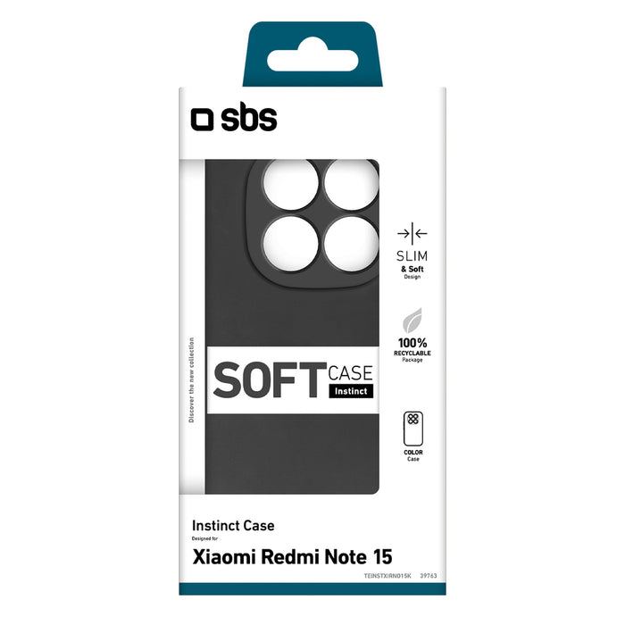 SBS Instinct Case for Xiaomi Redmi Note 15 - Black