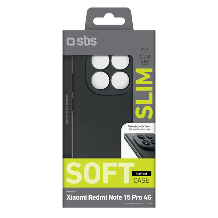 SBS Instinct Case for Xiaomi Redmi Note 15 Pro 4G - Black