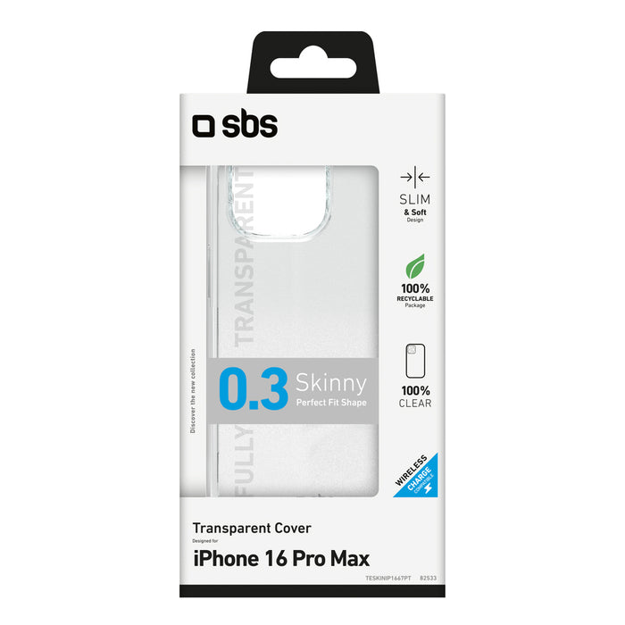 SBS Skinny Cover for iPhone 16 Pro Max - Transparent