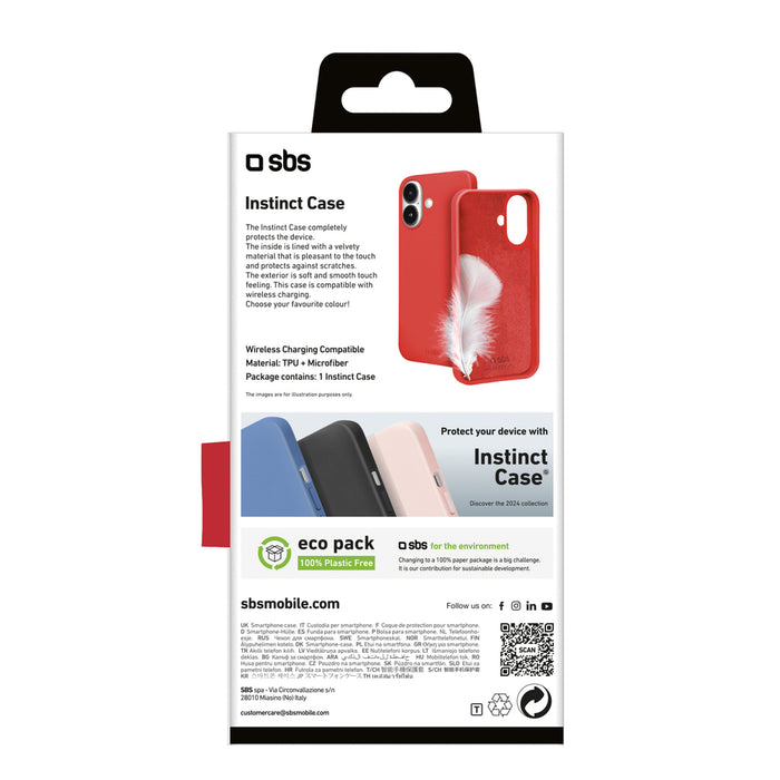 SBS Instinct iPhone 16 Case - Red