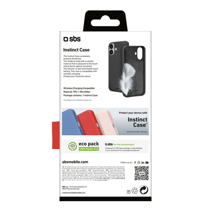 SBS Instinct Case for iPhone 16 Plus - Black