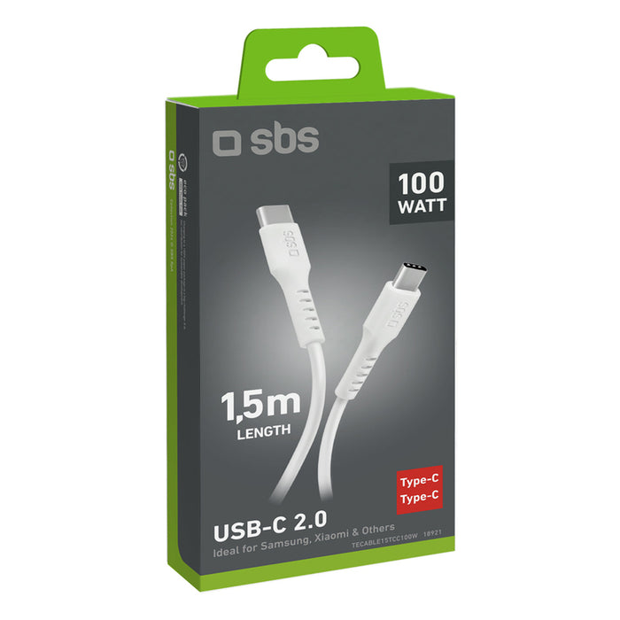 CABLE SBS USB-C 2.0 100W 1.5 m WH 18921
