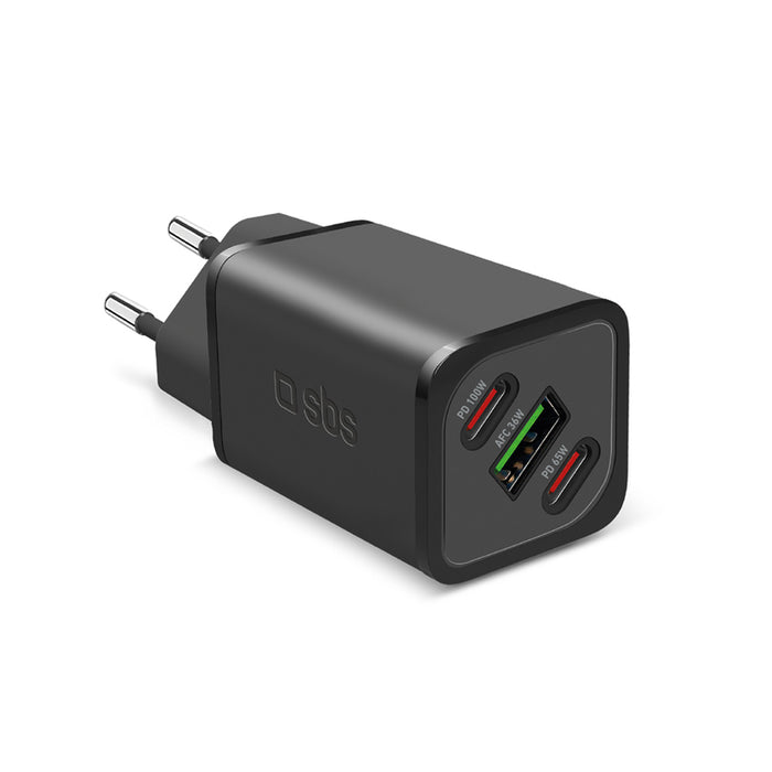 Laptop charger SBS 100W 220V PD GaN 2xC+A 47822