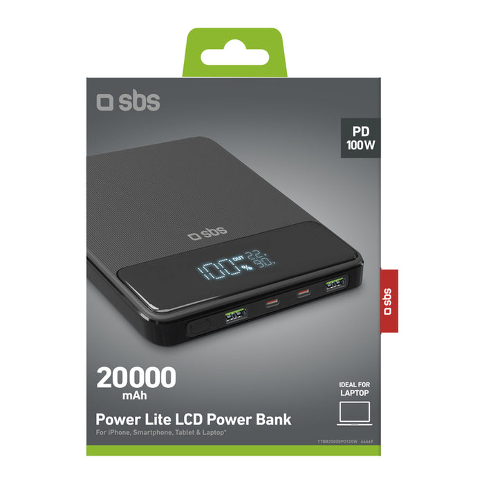 POWERBANK SBS SLIM 20000 mAh 100W PD