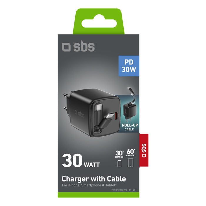 CHARGER 220V SBS 30W PD USB-C ROLL 21140 GSM, Tablet