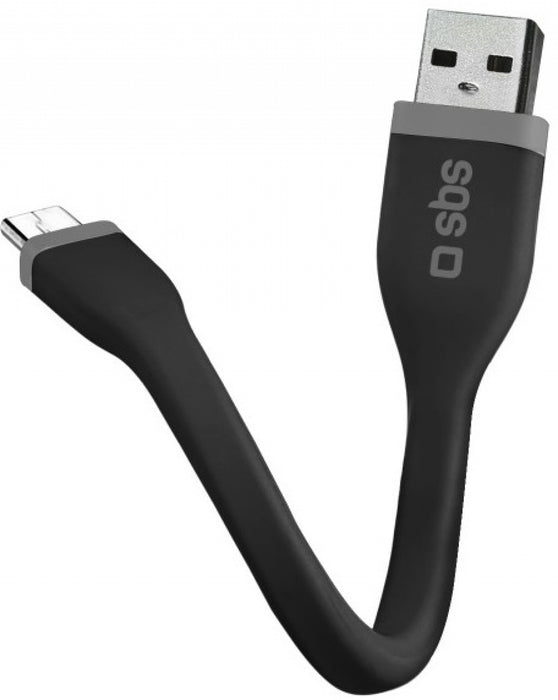 Cable SBS Charge and Sync USB-micro-USB 12cm TECABLEMICROSHFLATK