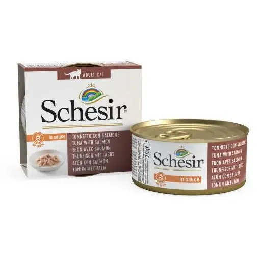 SCHESIR Tuna with salmon in sauce - wet cat food - 70g - Wet foodDLK-KAM<<<For the catDLK<<<ActionPL