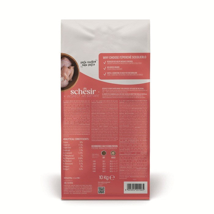 SCHESIR Animal Mono Protein Formula Sterilized chicken – dry cat food – 10 kg