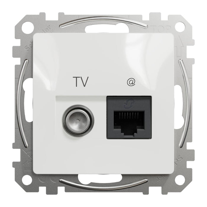 SOCKET TV+RJ45 CAT.6 UTP WHITE SEDNA