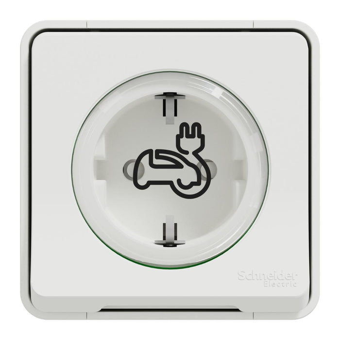 EV CONTACT SCHUKO OPEN MOUNTING WHITE